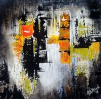 Aisha Mahmood, 24 x 24 Inch, Acrylic on Canvas, Abstract Painting, AC-AIMD-070